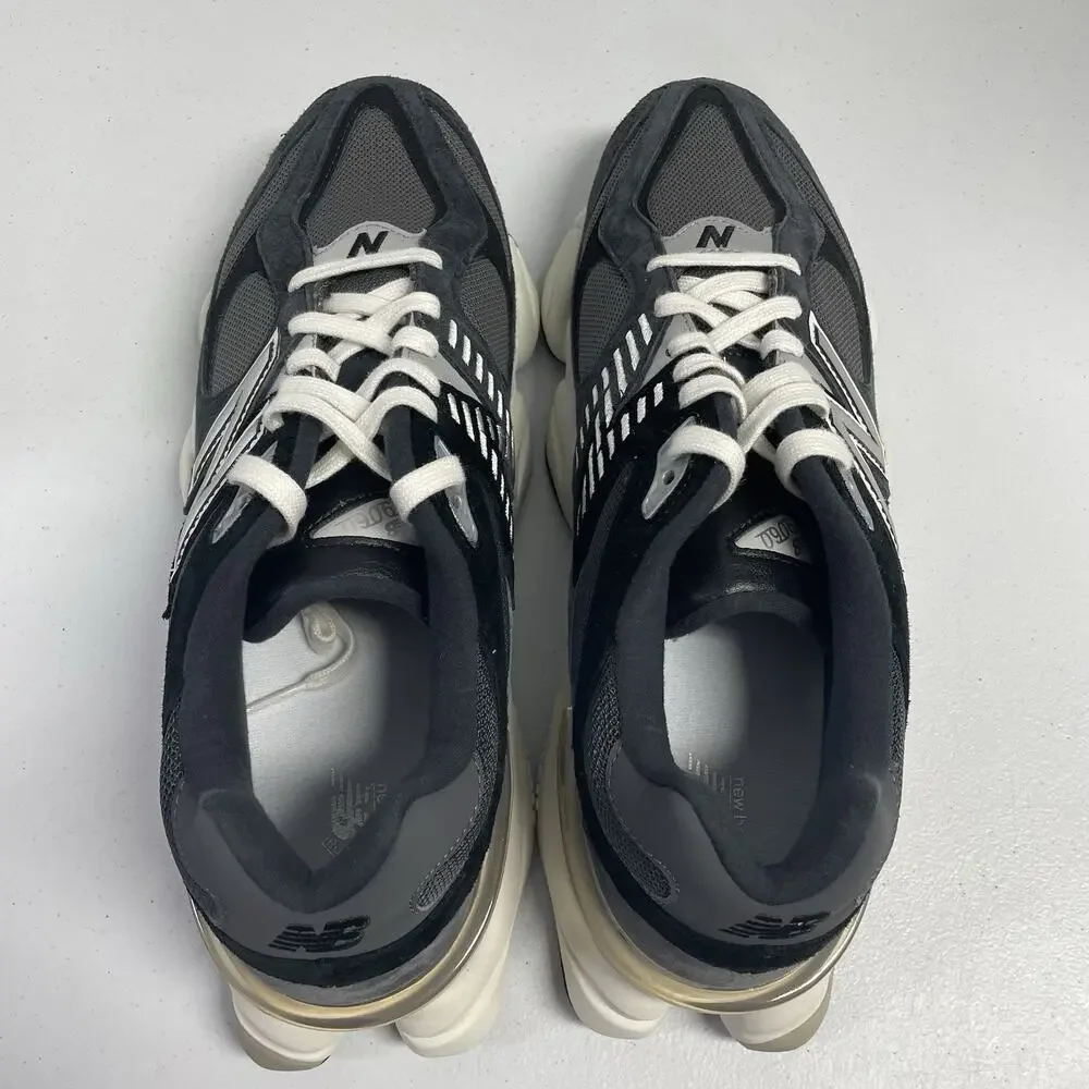 New Balance 9060 Black Phantom Magnet U9060BLC Size 13 White Black Chunky Shoe